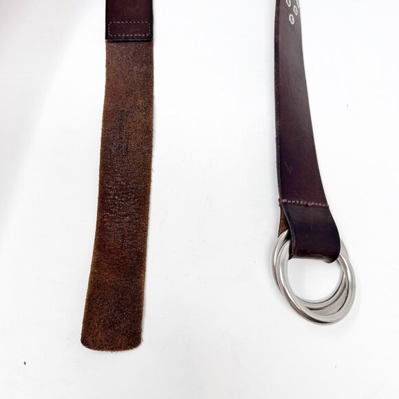 Abercrombie  & Fitch Brown Leather 2 Ring Belt 38" - Picture 5 of 8